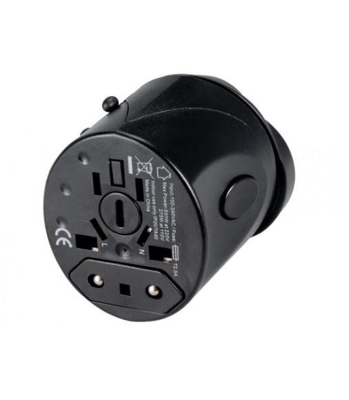 Universal Travel Power Adapters with AU/US/EU/UK Plugs (Black)