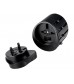 Universal Travel Power Adapters with AU/US/EU/UK Plugs (Black)