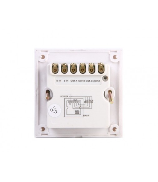 FK924A Digital Wireless 4 Lights Remote Control Switch (White)