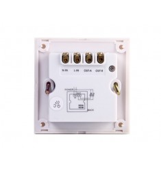 FK922A Digital Wireless 2 Lights Remote Control Switch (White)