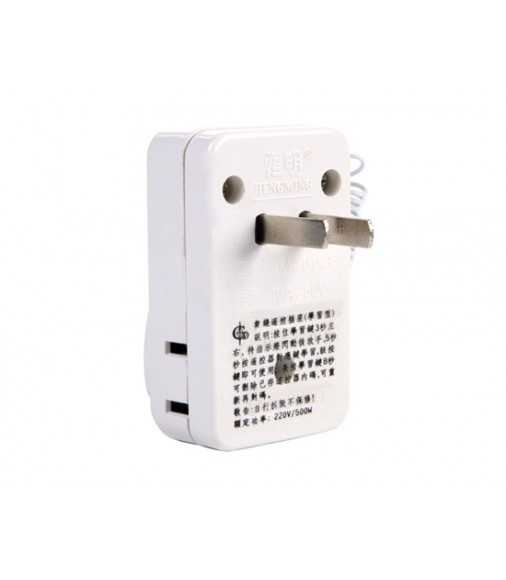 220V Remote Control RF Wireless AC Power Flat Plug Socket (White)