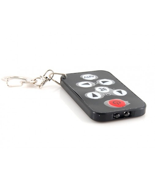 Mini Universal Remote Control with Keychain for TV Set (Black)