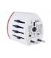 Travel Adapter with Dual USB Interface (White)