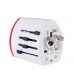 Travel Adapter with Dual USB Interface (White)