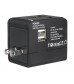 Dual USB Universal World Travel Power Adapter (Black)