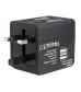 Dual USB Universal World Travel Power Adapter (Black)