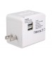 Dual USB Universal World Travel Power Adapter (White)