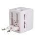 Dual USB Universal World Travel Power Adapter (White)