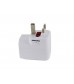 World Travel Adaptor with USB Port (White)