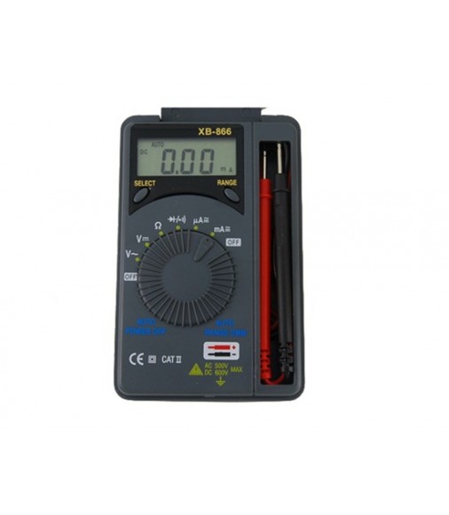 Pocket LCD Digital Multimeter Voltmeter Ammeter (Black)