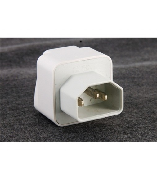 Computer IEC Universal Travel Adapter AC Power Plug (White)