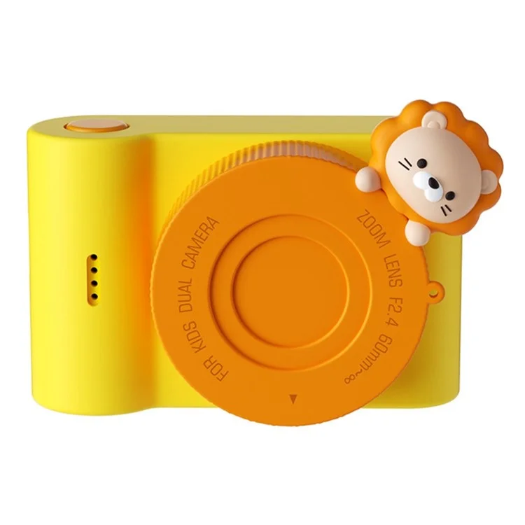 C5 1080P 48MP 3'' IPS Screen Children Camera Touch Controlled Kids Camera Toy for Birthday Christmas Day Gift - Lion