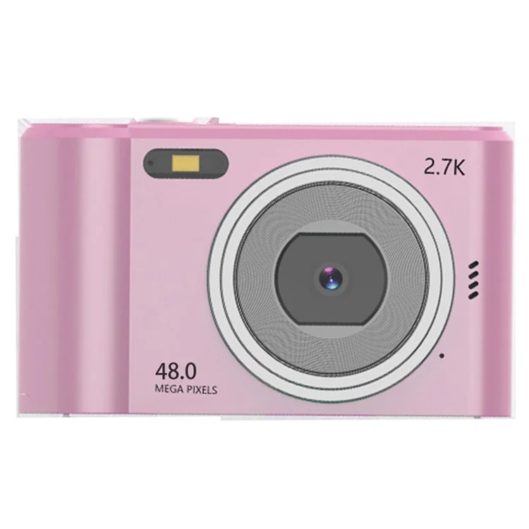 M2 Small HD Digital Camera 2.4 inch IPS Screen Portable Camera Support TF Card for Beginners - Pink