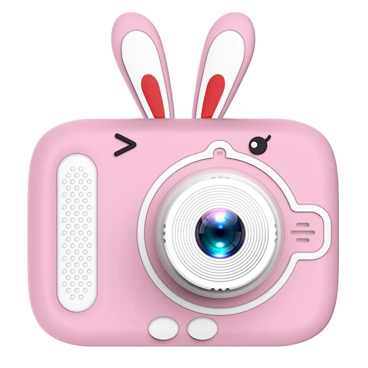 X12 Mini Camera Toy HD Dual Lens Video Recorder for Children Gift (with 32G Memory Card + Card Reader) - Pink Rabbit