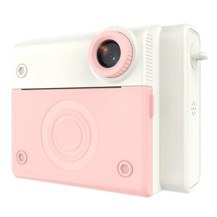 P4 2.8-Inch Kids Instant Print Camera Built-In Games MP3 Player HD Dual Lens Video Recorder - Pink