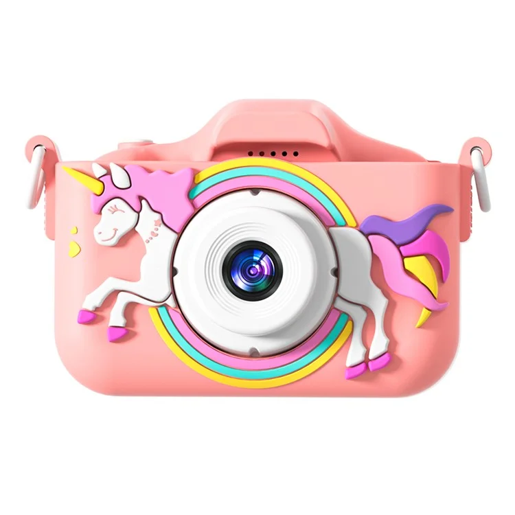 Y20 Cartoon Children Camera Kids Educational Toy Birthday Gift for Kids Toddlers - Pink