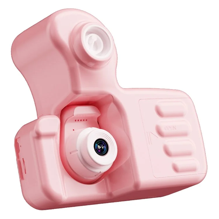 W3 Bubble Kids Camera Thumb Shape 2.0 inch Digital Video Toy Camera with 32GB TF Card - Pink