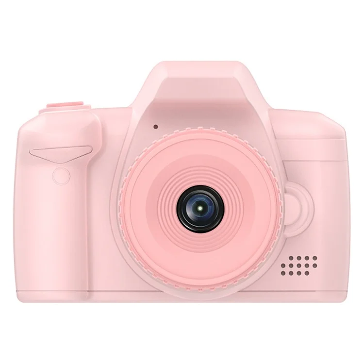 H10 2.4-inch IPS Screen Video Recorder Dual Lens Kids Camera, 32G Memory Card + Card Reader - Pink