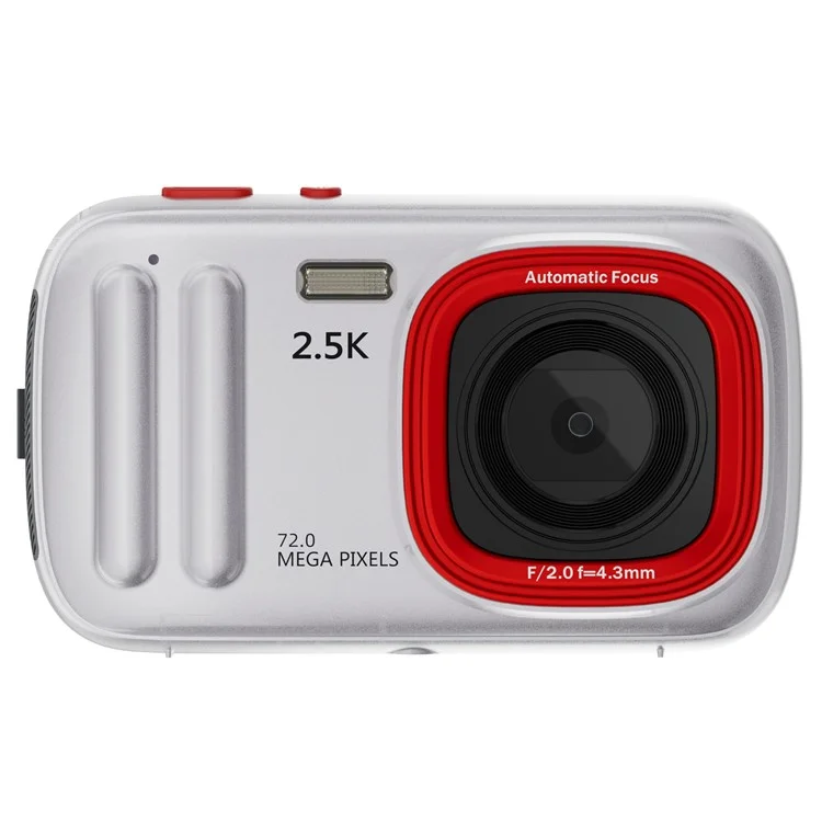 XJ04 2.5K Digital Camera 72MP 16X Digital Zoom Autofocus Video Vlogging Camera with 2.4 inch Screen - Silver