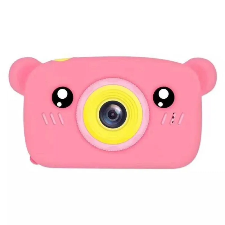 Cartoon Digital Children Camera Creative Educational Photography Toy - Pink Bear